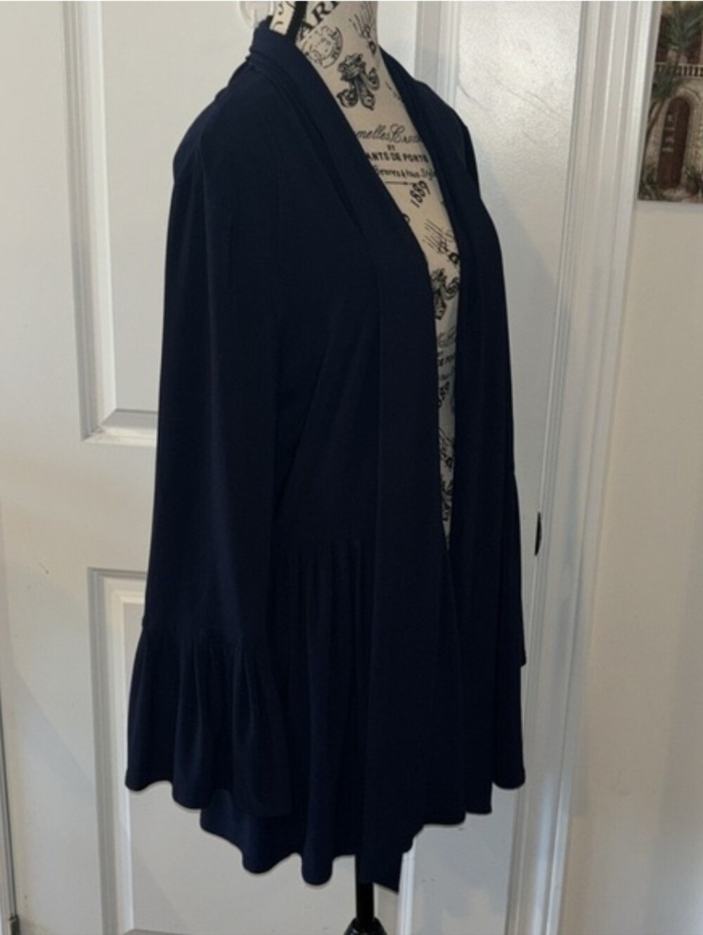 Joseph Ribkoff Long Navy Blue Women’s Cardigan - Picture 4 of 5